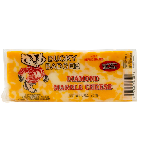 Bucky Badger Exact Weight Diamond Marble Cheese