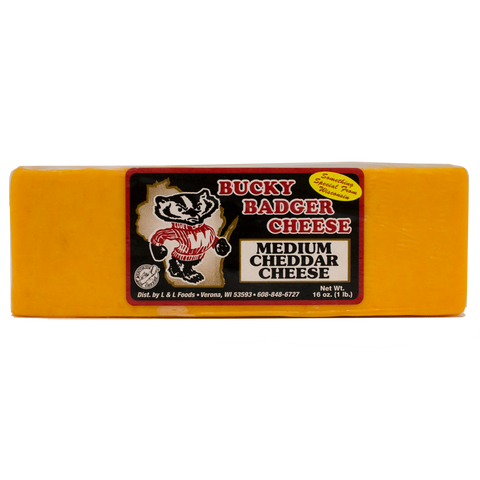 Bucky Badger Medium Cheddar Cheese