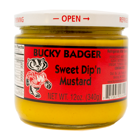 Bucky Badger Sweet Pretzel Dip'N Mustard