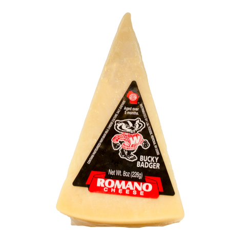 Bucky Badger Romano Cheese Wedge