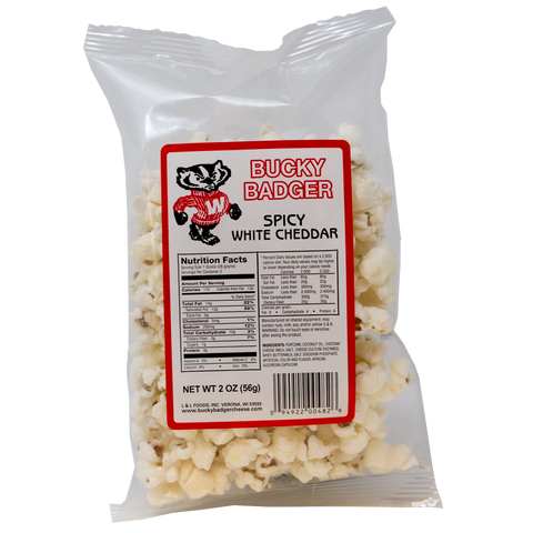 Bucky Badger Spicy White Cheddar Popcorn