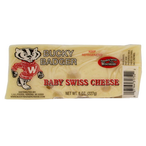 Bucky Badger Exact Weight Baby Swiss Cheese