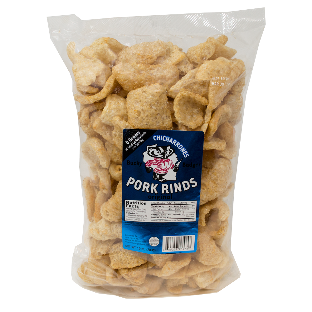 bucky badger pork rinds