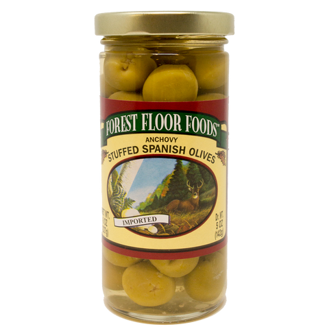 Forest Floor Anchovy Stuffed Spanish Olives